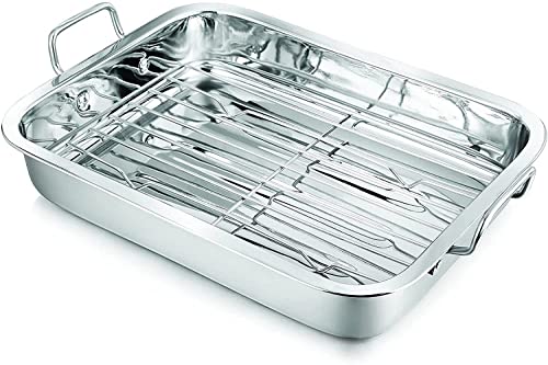 Penguin Home Premium Stainless Steel Roasting Pan with Rack... - Home & Kitchen Amazon UK à 30.57€