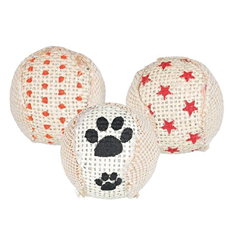 Trixie Lot de 3 balles de Jute avec hochet en Plastique Ø5... - Sports & Fitness en promo à 8.93€