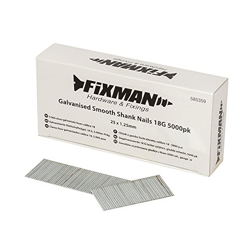 Fixman 585359 Galvanised Smooth Shank Nails 18G 5000pk 25 x... - Maison & Cuisine Amazon Royaume-Uni à 2.99€