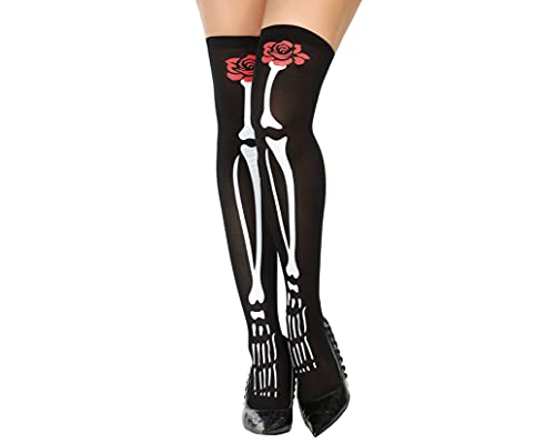 ATOSA Knochenstrumpfhose mit schwarzer Halloween-Rose - Jardin & Extérieur Amazon Allemagne à 5.36€