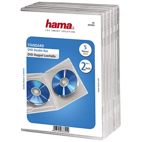 Hama Double DVD Jewel Case, 5, transparent 2discos... - Bricolage & Outils en promo à 9.76€