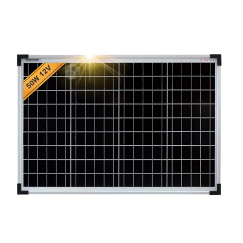 enjoy solar® Modulo Solare Monocristallino 50W 12V, PERC... - Jardin & Extérieur Amazon Italie à 48.95€