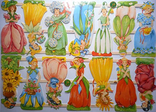 Glanzbilder Tulpe Blume Mädchen EF 7412 Oblate Posiebilder... - Jardin & Extérieur Amazon Allemagne à 0.99€