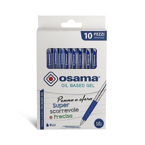 OSAMA - Penne Gel Blu con Inchiostro OBG, Set 10 Pezzi... - Animalerie Amazon Italie à 4.66€