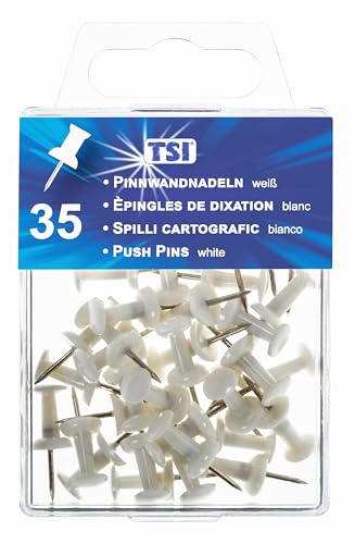 TSI Pinnwandnadeln Standard 35er Packung, Farbe weiß... - Fournitures Bureau Amazon Allemagne à 0.99€