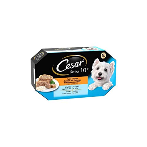 César Barquettes en Gelée 4 Variétés pour Chien, 4 x 150g - Animalerie Amazon France à 5.85€