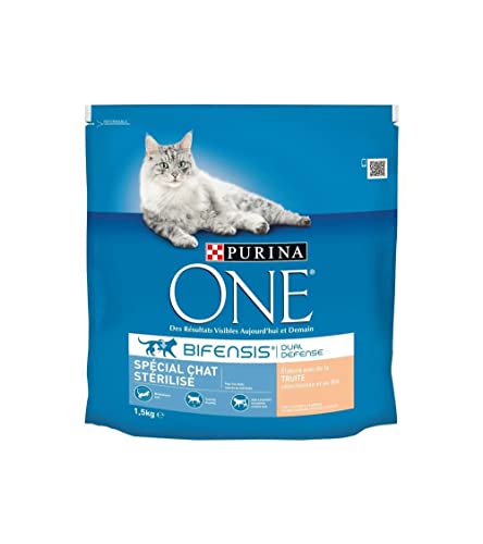 Purina One Croquette, pour Chat Stérilisé, Truite, 1.5kg - Animalerie en promo à 9.99€