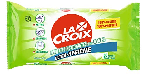 La Croix Lingettes avec Javel Fraîcheur Pure, Les 50... en promo à 2,29€ (-75%) sur Amazon FR