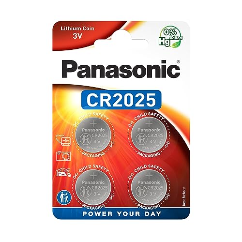 Panasonic - Pila a bottone al litio CR2025 confezione da 4 - Maison & Cuisine en promo à 3.05€