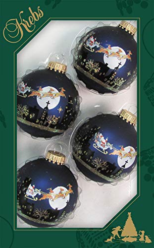 Dekohelden24 Lauschaer Lot de 4 Boules de Noël en Bleu Mat... en promo à 18,83€ (-60%) sur Amazon FR