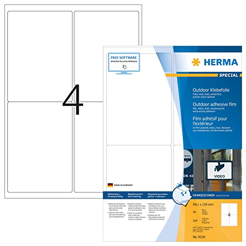 HERMA 9539 weerbest Outdoor Film A4 (99,1 x 139 mm, 40... en promo à 38,83€ (-36%) sur Amazon FR