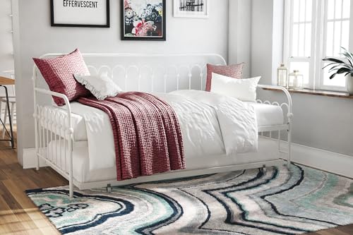 Novogratz Bright Pop Metall-Tagesbett mit Ausziehbett, Weiß - Maison & Cuisine Amazon Allemagne à 162.24€