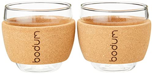 Bodum 11165-109S Glass, 10 cl, Clear, Cork, 2.5", Pack of 2 - Amazon Royaume-Uni à 10.01€