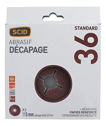 Disque abrasif - SCID - Alésage étoilé 22 mm - Diamètre 125... - Bricolage & Outils Amazon France à 5.12€