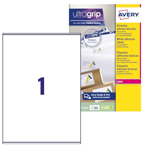 Avery Italia L7167-15 Etichette adesive in carta bianca, 15... - Fournitures Bureau Amazon Italie à 6.09€