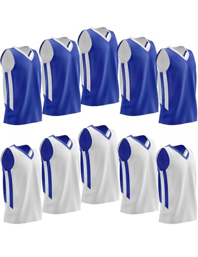 10er-Pack Herren-Basketballtrikots, wendbar, einfarbig... - Sports & Fitness Amazon Allemagne à 49.71€