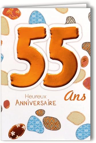 MV 69-2036 Age 55 Birthday Card Man Woman Design Zen - Nouvelle promo Amazon à 2.54€