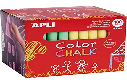 Apli 14575 - Boîte de 100 craies de couleurs assorties. - Jouets & Jeux Amazon France à 4.65€
