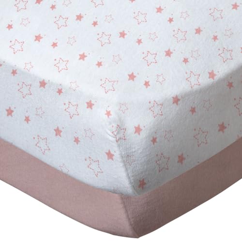 Babycalin Mixte Lot de 2 draps Housse 70 x 140 cm, Etoile... - Bébé & Puériculture en promo à 9.90€