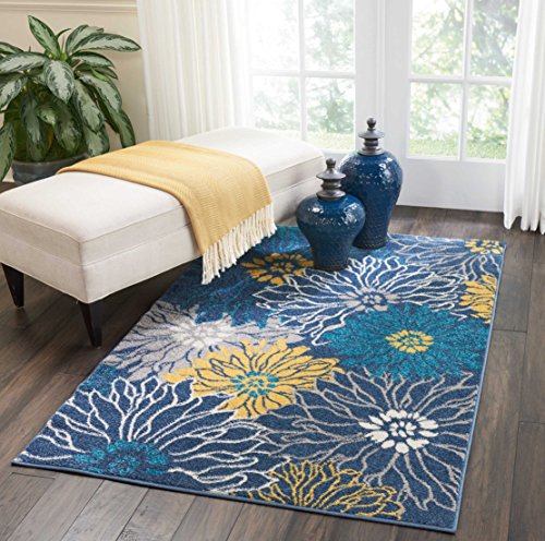 NOURISON Tapis décoratif Passion Floral Bleu 1,2 x 1,8 m - Maison & Cuisine Amazon France à 36.02€