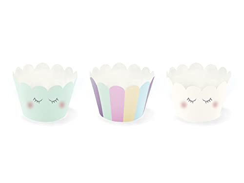 Muffin Förmchen Einhorn 5x7,5x5cm Papier 6er Set... - Maison & Cuisine en promo à 0.71€