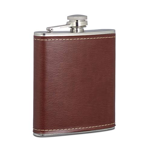 Relaxdays Hip Flask 200 ml, Stainless Steel Pocket Flask... - Maison & Cuisine Amazon Royaume-Uni à 21.21€