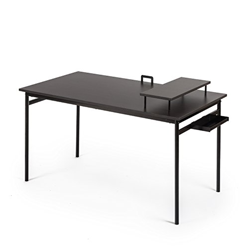 ZINUS Tresa 140 x 75 cm Black Metal Desk with Storage and... - High-Tech & Électronique Amazon Royaume-Uni à 55.54€