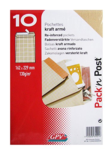 GPV - Paquet de 10 Pochettes - Format C5 (162x229 mm), sans... - Maison & Cuisine Amazon France à 3.24€