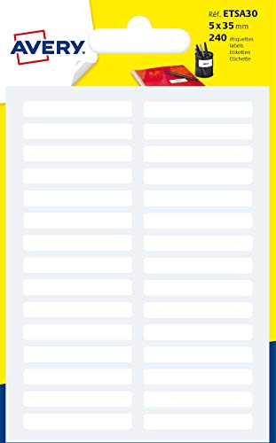 AVERY - Etui de 240 étiquettes autocollantes. Format 5 x 35... - Auto & Moto Amazon France à 1.42€