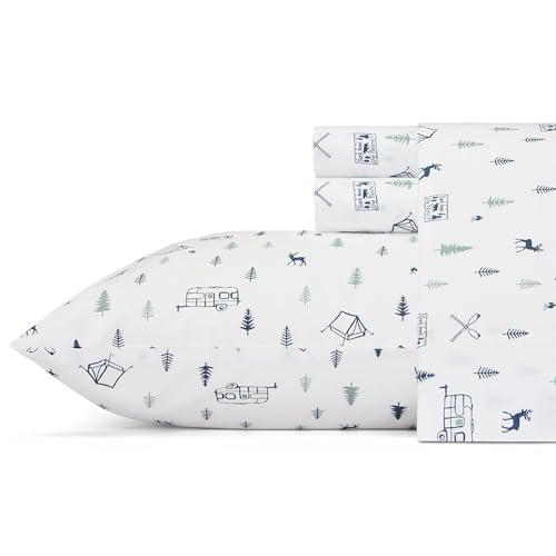 Eddie Bauer campout-Bettlaken-Set, Blau, blau, Twin - Maison & Cuisine Amazon Allemagne à 21.53€