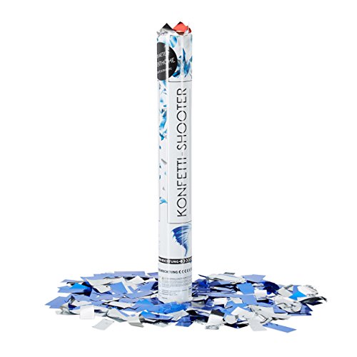 Relaxdays Party Popper 40 cm, Blue/Silver, 8m Effect... - Amazon Royaume-Uni à 12.38€