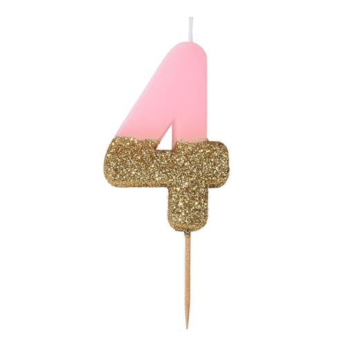 We Heart Birthdays Glitter Number Candle 4 - Maison & Cuisine Amazon Espagne à 3.00€
