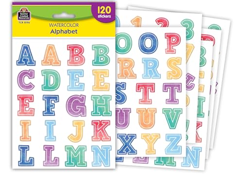 Autocollants alphabet aquarelle - Auto & Moto en promo à 10.21€