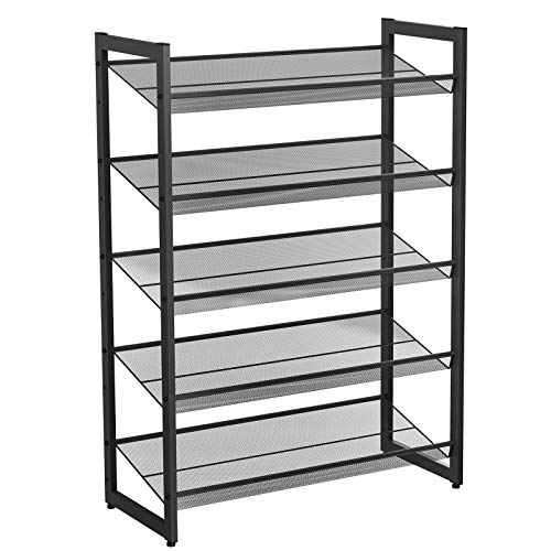 SONGMICS Shoe Rack, 5-Tier Stackable Shoe Storage Shelf... - Maison & Cuisine Amazon Royaume-Uni à 26.94€