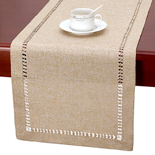 Grelucgo Tischläufer, handgefertigt, Hohlsaum, rechteckig... - Home & Kitchen Amazon Germany à 7.52€