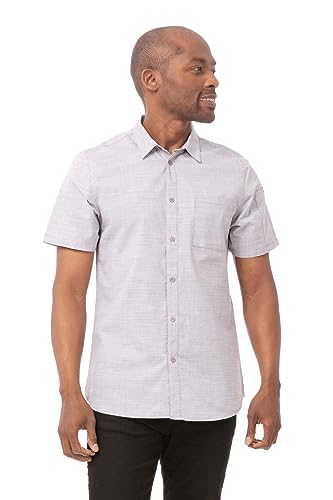 Chef Works Uomo Maniche Corte Maglia con Bottoni - Grigio... - Mode & Vêtements Amazon Italie à 29.82€