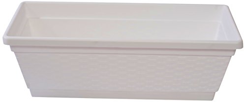 Hobby&Style 5351.0 Balconiera con Decoro Rattan, Bianco... - Jardin & Extérieur Amazon Italie à 5.04€