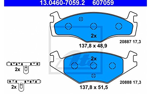 ATE 13.0460-7059.2 4x Bremsbeläge vorne - Sports & Fitness Amazon Allemagne à 33.32€