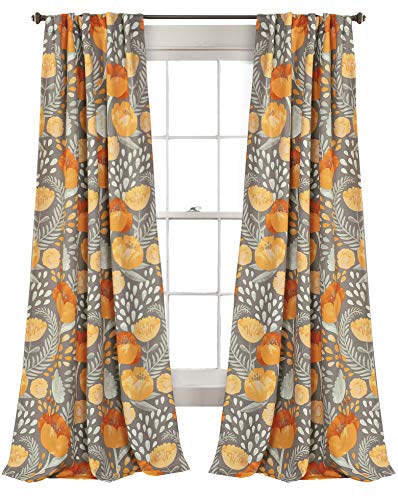 Lush Decor Poppy Garden Curtains Room Darkening Window... - Maison & Cuisine Amazon Royaume-Uni à 18.73€