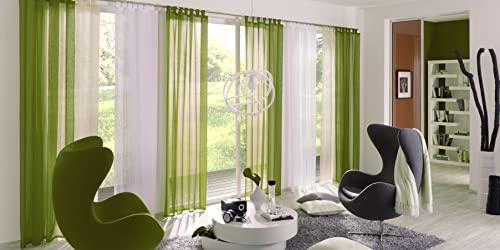 Elbersdrucke transparente Gardine Schlaufenschal Feel Good... - Maison & Cuisine Amazon Allemagne à 10.95€