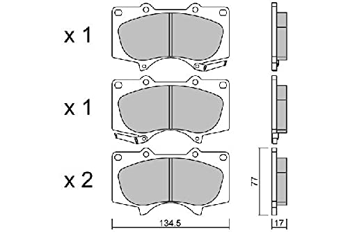 AISIN BPTO-1017 Bremsbeläge, Set of 4 - Sports & Fitness Amazon Allemagne à 32.37€