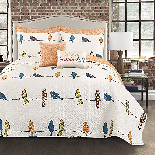 Lush Decor Rowley Birds Quilt-Reversible 7 Piece Bedding... - Home & Kitchen Amazon Italy à 30.58€