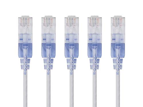 Monoprice Lot de 5 câbles Ethernet Cat6A – 0,5 m – Blanc... - Tech & Electronics Amazon France à 11.29€
