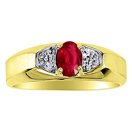 Anillo de rubí de plata de ley o plata chapada en oro... - Bijoux & Montres Amazon Espagne à 66.71€