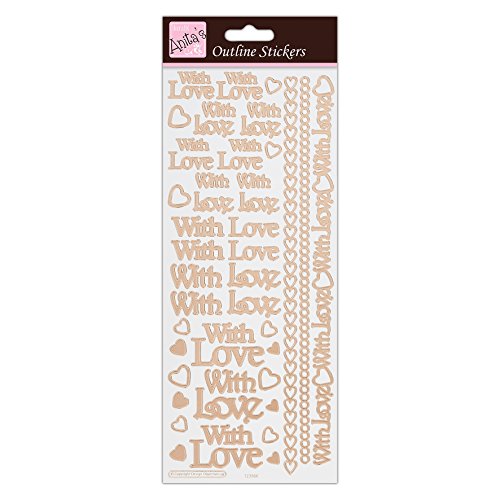 Autocollants Outline - With Love - Or Rose sur Blanc - Auto & Moto Amazon France à 3.30€