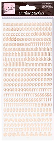 Anitas Outline Stickers, Alphabet, Rose Gold on White, For... - Jouets & Jeux Amazon Royaume-Uni à 1.50€