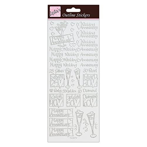 Anita's Konturensticker, Klebefolie, silber, 29.22 x 10.55... - Maison & Cuisine en promo à 1.80€