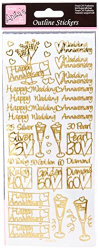 Anitas Outline Stickers, Wedding Anniversary, Gold on... - Jouets & Jeux Amazon Royaume-Uni à 1.50€