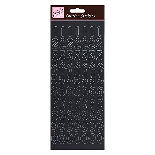 Anitas Outline Stickers, Large Numbers, Black, For... - Jouets & Jeux Amazon Royaume-Uni à 1.28€