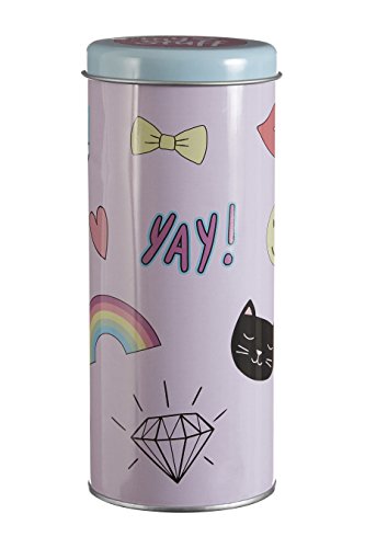 Premier Housewares Fun Times Storage Canister, Tin, Pink, 8... - Maison & Cuisine en promo à 0.83€